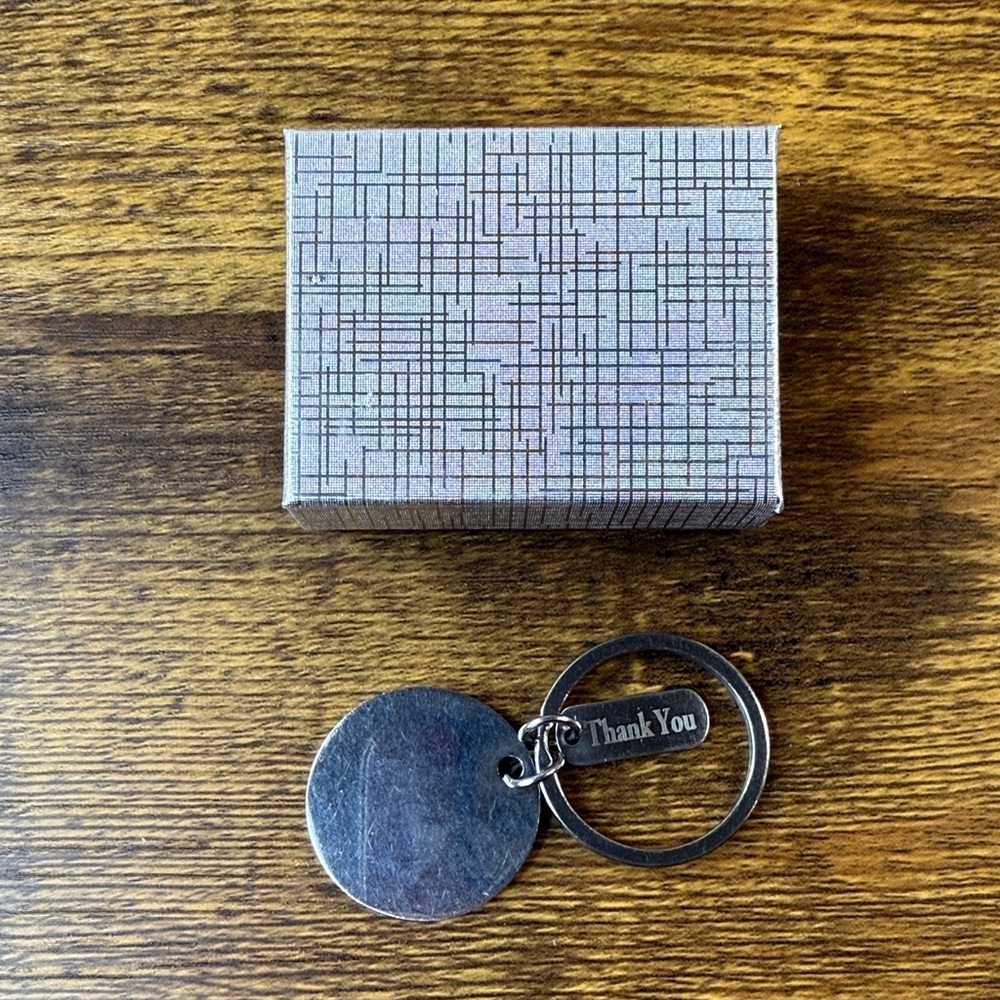 Silver Thank You Keychain